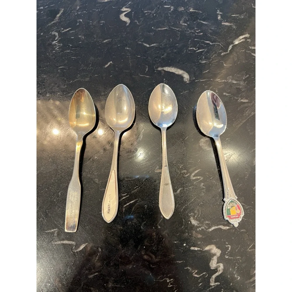 Lot of 22 Souvenir Mini Spoons US States, Europe, Japan, New Zealand